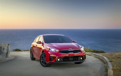 Kia Forte, 4k, 2018 carros, novo Forte, Kia Cerato, carros coreanos, Kia
