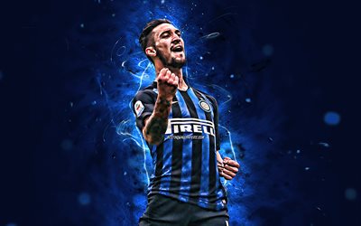 Matteo Politano, gol, Internazionale, İtalyan futbolcular, İtalya, Serie A, Politano, Inter Milan FC, futbol, neon ışıkları