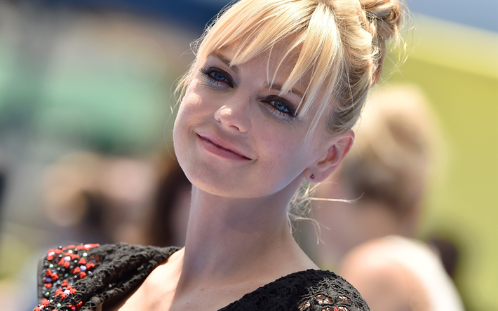 Anna Faris, 4k, Hollywood, la actriz estadounidense, mujer hermosa, rubia