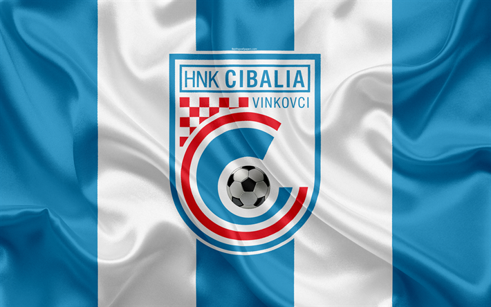 HNK Cibalia, 4k, الكرواتي لكرة القدم, شعار, كرة القدم, العلم, HNL, الكرواتي الأول لكرة القدم, فينكوفتشي, كرواتيا, Cibalia FC