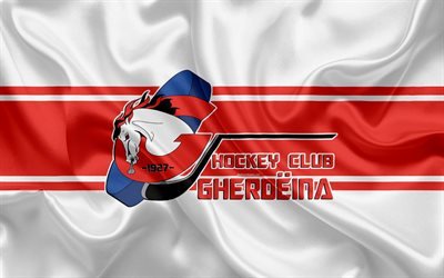 HC Gherdeina, 4k, Italian hockey club, logo, emblem, Alps Hockey League, Serie A, Selva di Val Gardena, Italy, hockey