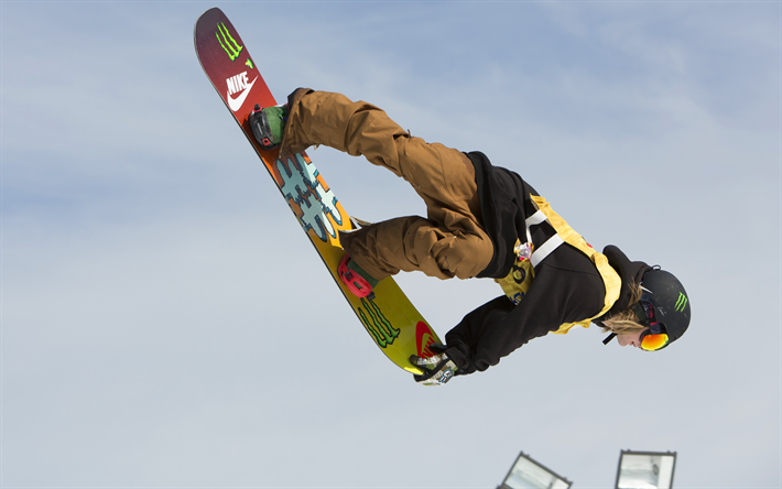 Halldor Helgason, 4k, snowboarder, jump, extreme, winter sport