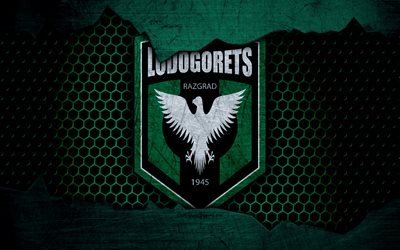 Ludogorets, 4k, logo, Parva Liga, soccer, football club, Bulgaria, grunge, metal texture, Ludogorets FC