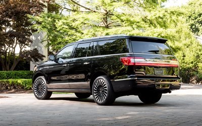 Lincoln Navigator, 2018, 4k, black luxury SUV, new Navigator, American cars, Lincoln