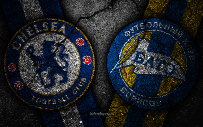 3 Chelsea vs TULİO, UEFA Avrupa Ligi, Grup Aşaması, Yuvarlak, yaratıcı, Chelsea FC, FC TULİO, siyah taş
