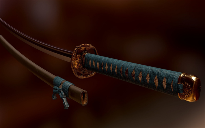 Japanese sword, katana, Japanese weapons, samurai