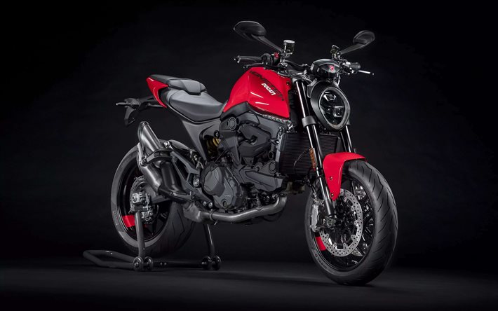 Ducati Monster, 4k, estudio, motos 2022, superbikes, motos italianas, Ducati Monster 2022, Ducati
