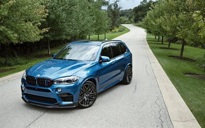 BMW X5M, 2016, IND, سيارات الدفع الرباعي, ضبط BMW, الأزرق المعدني X5