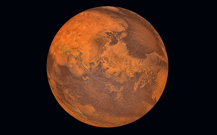 Marte, el planeta rojo, el sistema solar, el espacio abierto, 4k, la ciencia