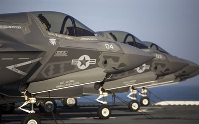Lockheed Martin F-35, portaerei, bomber caccia, aerei Americani, USA Air Force, F-35, USA, aerei militari