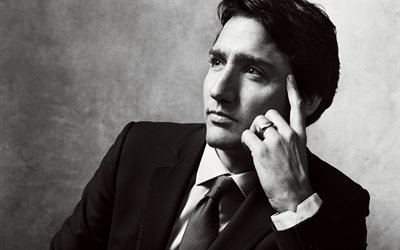 Kanada Justin Trudeau, portre, 4K, Kanadalı politikacı, Başbakan