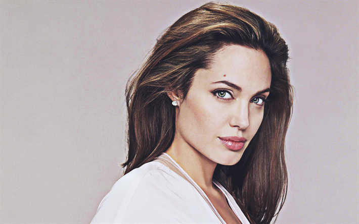 4k, Angelina Jolie, nel 2018, ritratto, stelle del cinema, photoshoot, Hollywood, HDR, superstar, attrice statunitense, la Jolie