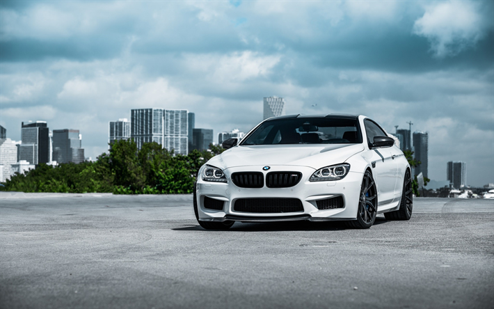 Download Wallpapers Bmw M6 F13 White Sports Coupe Tuning Front Images, Photos, Reviews