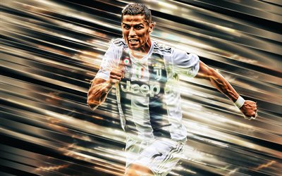 Cristiano Ronaldo, CR7 art, professional Portuguese football player, Juventus FC, striker, creative art portrait, drawing, Series A, football players, Italy, Ronaldo