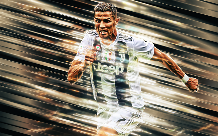 Cristiano Ronaldo, CR7 konst, professionell portugisiska fotbollsspelare, Juventus FC, anfallare, kreativ konst portr&#228;tt, ritning, Serie A, fotbollsspelare, Italien, Ronaldo