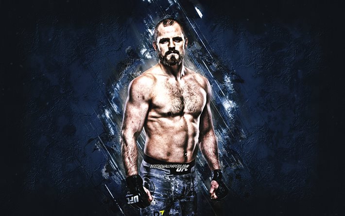 Gunnar Nelson, MMA, isl&#228;ndsk k&#228;mpe, UFC, Blue Stone Background, Ultimate Fighting Championship