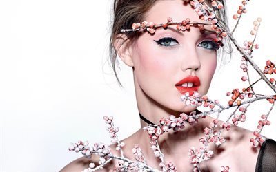 Lindsey Wixson, portre, makyaj, Amerikan moda model
