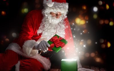 Santa Claus, la Navidad, el a&#241;o 2017, A&#241;o Nuevo, regalo