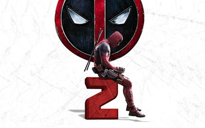 Deadpool 2, 4k, 2018 film, affiche, super-h&#233;ros, Deadpool