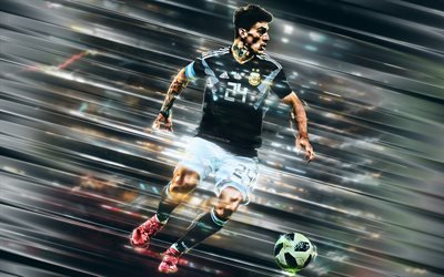 Diego Perotti, Argentina squadra nazionale di calcio, arte, Argentina, giocatore di football, creativo, calcio, Perotti