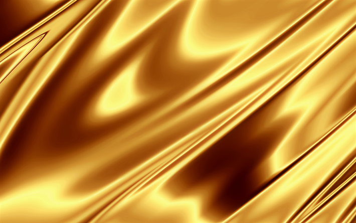 4k, golden silk, fabric texture, silk, golden background, satin, golden fabric texture, golden satin