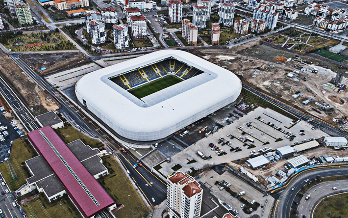06 La Arena desde el nuevo estadio, Eryaman, Ankara, Turqu&#237;a, turco Estadio de F&#250;tbol, Estadio Genclerbirlig SK, MKE Ankaragucu estadio, nuevo, vista superior