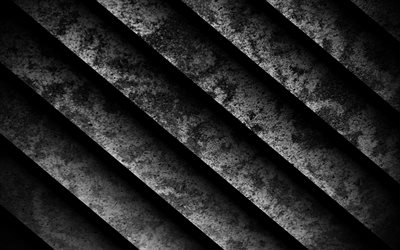 pasos de piedra, 4k, escaleras, diagonal textura grunge, fondo oscuro, l&#237;neas de textura