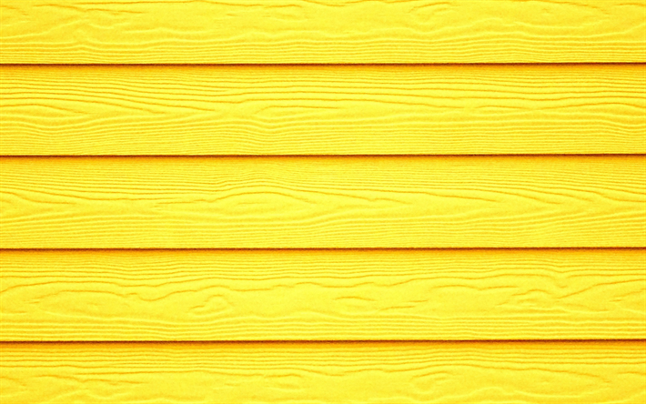 Download wallpapers yellow wooden planks, wooden yellow texture, wooden