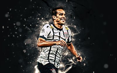Jadson, goal, Corinthians FC, Brazilian Serie A, close-up, brazilian footballers, soccer, Jadson Rodrigues da Silva, football, neon lights, Brazil
