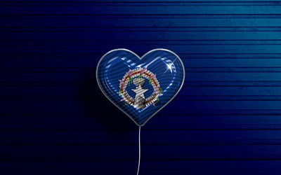 I Love Northern Mariana Islands, 4k, realistic balloons, blue wooden background, Oceanian countries, Northern Mariana Islands flag heart, favorite countries, flag of Northern Mariana Islands, balloon with flag, Northern Mariana Islands flag, Oceania