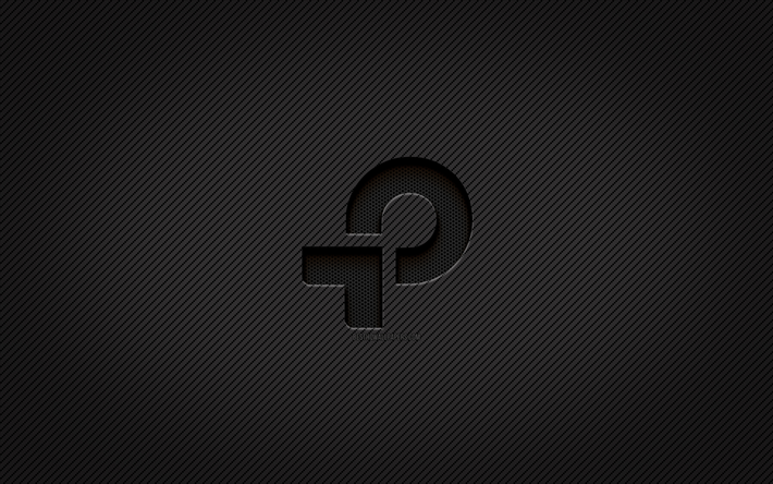Logo carbone TP-Link, 4k, art grunge, fond carbone, cr&#233;atif, logo noir TP-Link, marques, logo TP-Link, TP-Link
