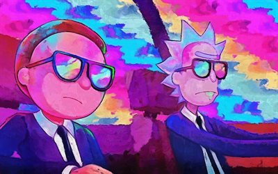 4k, Morty, Rick, art, TV series, 2018 movie, Rick and Morty