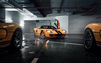 Ford GT40, yellow sports coupe, sports car, tuning, American cars, Ford Motor Company