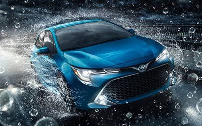 Toyota Corolla Hatchback, calle, 2018 coches, nuevo Corolla, los coches japoneses, Toyota