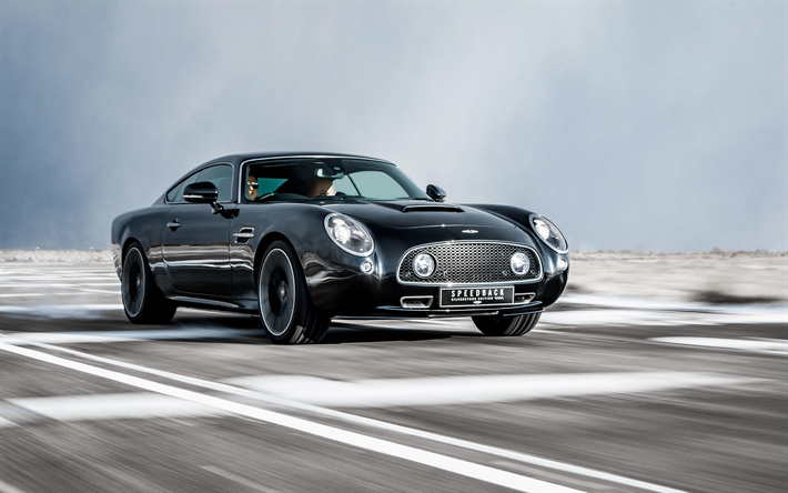 2018, David Brown Speedback GT, Silverstone Edition, black sports coupe, exterior, front view, racing car