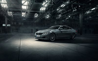 Alpina B4 S Edition 99, 2019, grigio coup&#233; di lusso, esterno, BMW M4, vista frontale, nuovo grigio B4, auto tedesche, B4, BMW