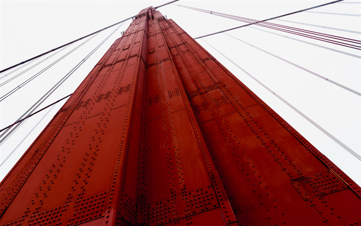 Golden Gate-Bron, r&#246;d metall konstruktion, San Francisco, Kalifornien, USA