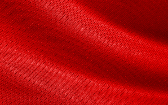tela roja de la textura, la ola roja de fondo, rojo tejido de punto, con fondo rojo, textura de la tela