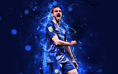 Davide Zappacosta, goal, Chelsea FC, soccer, italian footballers, Premier League, Zappacosta, football, neon lights, England