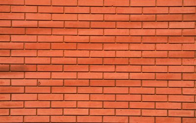 brun brickwall, 4k, close-up, brun briques &#224; l&#39;identique des briques, des briques de textures, brun, mur de briques, de briques, mur