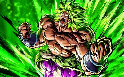 Mal Broly, des &#233;clairs verts, Dragon Ball, œuvres d&#39;art, DBS, Broly, Dragon Ball Super, DBS personnages, Broly 4k