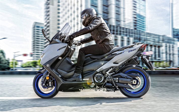 Yamaha TMAX, 2020, scooter, TMAX 560 Tech MAX, vista laterale, esterno, giapponese, moto, Yamaha