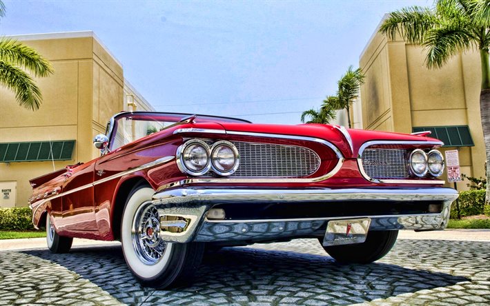 Pontiac Catalina, retro cars, 1959 cars, classic cars, muscle cars, 1959 Pontiac Catalina, american cars, Pontiac