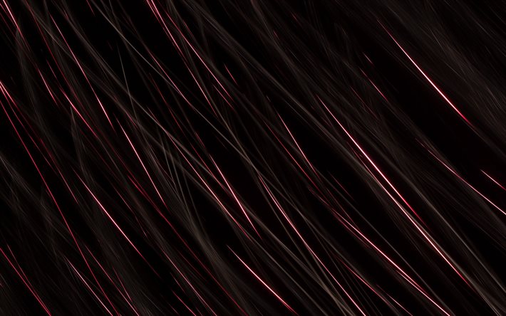 fundo preto com linhas vermelhas, preto criativo textura, linhas de fundo, fundo de fuma&#231;a