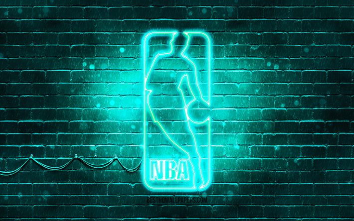 Herunterladen Hintergrundbild Nba Turkis Logo 4k Turkis Brickwall National Basketball Association Nba Logo American Basketball League Nba Neon Logo Nba Fur Desktop Kostenlos Hintergrundbilder Fur Ihren Desktop Kostenlos