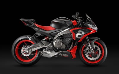 Aprilia Tuono 660, concept, 2021, vue de c&#244;t&#233;, moto de course, nouveau noir rouge Tuono 660, italien sports moto, Aprilia