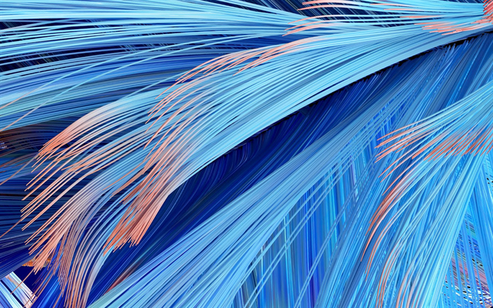 plumas azules, macro, texturas de plumas, fondo con plumas, patrones de plumas