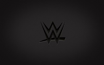 logotipo de carbono wwe, 4k, arte grunge, fondo de carbono, creativo, logotipo negro wwe, world wrestling entertainment, logotipo wwe, wwe
