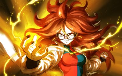 Android 21, fire, villains, Evil, Dragon Ball FighterZ, DBZF, Dragon Ball