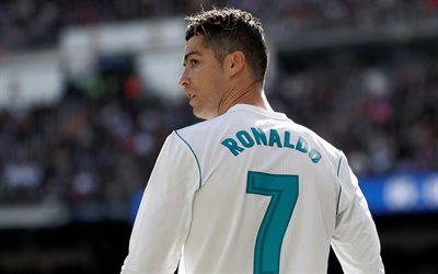 Ronaldo, 4k, サッカー星, 背面, レアル-マドリード, CR7, サッカー, Cristiano Ronaldo, リーガ, Cristiano Ronaldo dos Santos間協定, サッカー選手